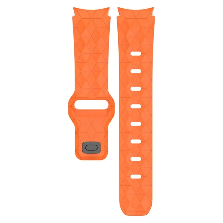 For Samsung Galaxy Watch FE 40mm / Watch6 / Watch6 Classic / Watch 5 / Watch 5 Pro Silicone Watch Band Football Pattern