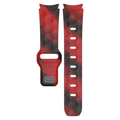 For Samsung Galaxy Watch FE 40mm / Watch6 / Watch6 Classic / Watch 5 / Watch 5 Pro Silicone Watch Band Football Pattern