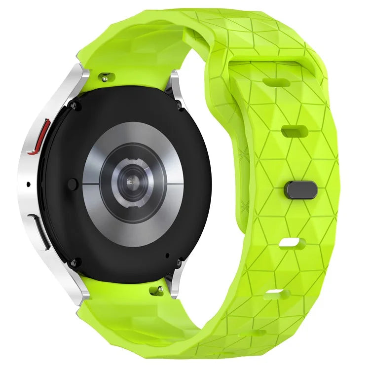 For Samsung Galaxy Watch FE 40mm / Watch6 / Watch6 Classic / Watch 5 / Watch 5 Pro Silicone Watch Band Football Pattern