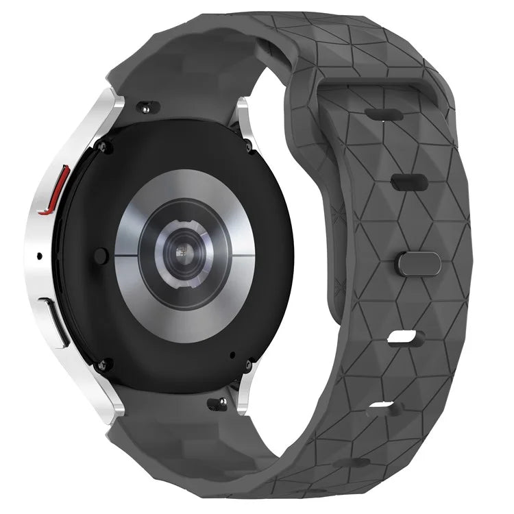 For Samsung Galaxy Watch FE 40mm / Watch6 / Watch6 Classic / Watch 5 / Watch 5 Pro Silicone Watch Band Football Pattern
