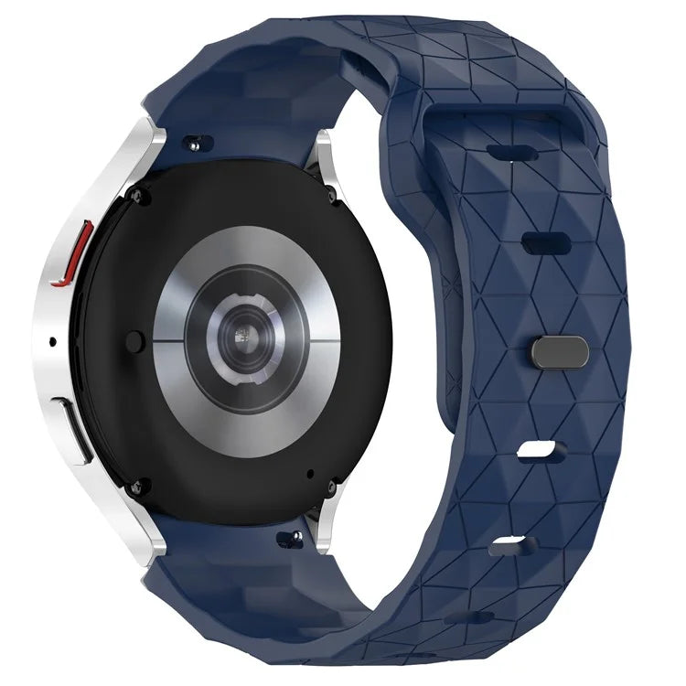 For Samsung Galaxy Watch FE 40mm / Watch6 / Watch6 Classic / Watch 5 / Watch 5 Pro Silicone Watch Band Football Pattern