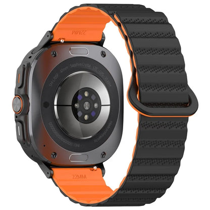 For Samsung Galaxy Watch Ultra 47mm Magnetic Silicone Watch Band Replacement Strap