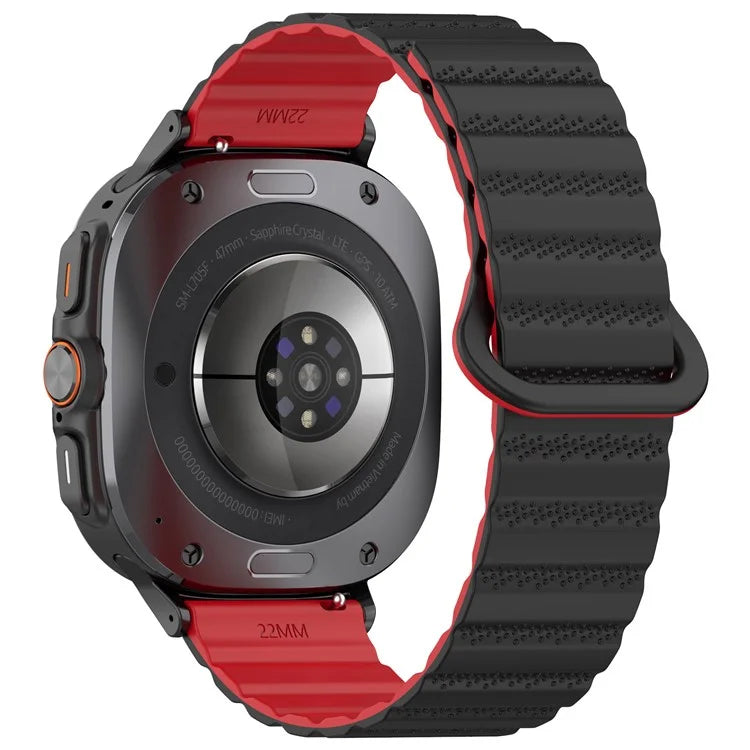 For Samsung Galaxy Watch Ultra 47mm Magnetic Silicone Watch Band Replacement Strap