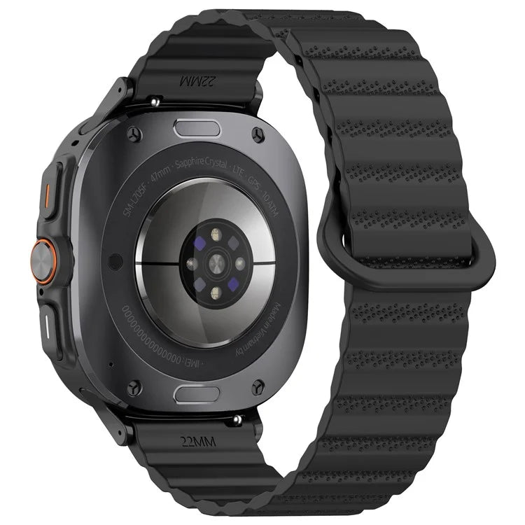 For Samsung Galaxy Watch Ultra 47mm Magnetic Silicone Watch Band Replacement Strap