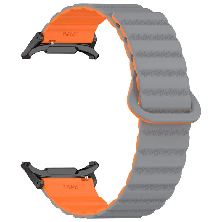 For Samsung Galaxy Watch Ultra 47mm Magnetic Silicone Watch Band Replacement Strap