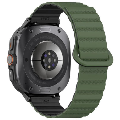 For Samsung Galaxy Watch Ultra 47mm Magnetic Silicone Watch Band Replacement Strap