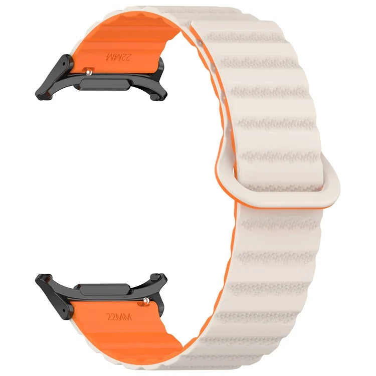 For Samsung Galaxy Watch Ultra 47mm Magnetic Silicone Watch Band Replacement Strap