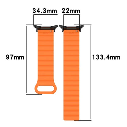 For Samsung Galaxy Watch Ultra 47mm Magnetic Silicone Watch Band Replacement Strap
