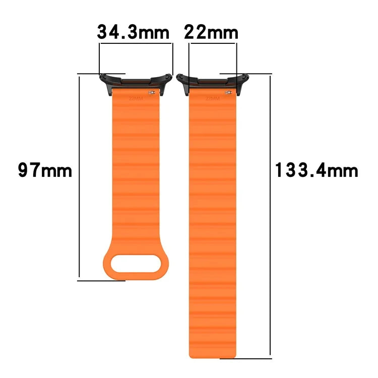 For Samsung Galaxy Watch Ultra 47mm Magnetic Silicone Watch Band Replacement Strap