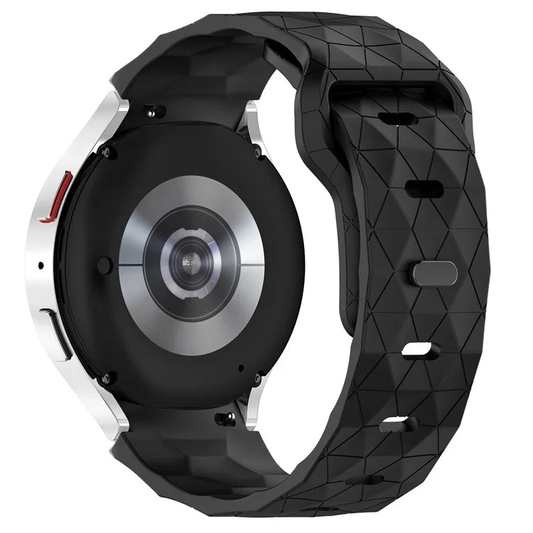 For Samsung Galaxy Watch FE / 7 / 6 / 5 / 4 Watch Band Football Pattern Replacement Silicone Strap