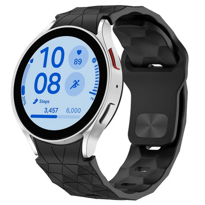 For Samsung Galaxy Watch FE / 7 / 6 / 5 / 4 Watch Band Football Pattern Replacement Silicone Strap