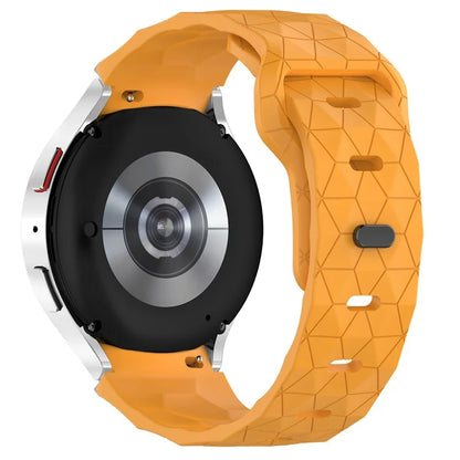 For Samsung Galaxy Watch FE / 7 / 6 / 5 / 4 Watch Band Football Pattern Replacement Silicone Strap