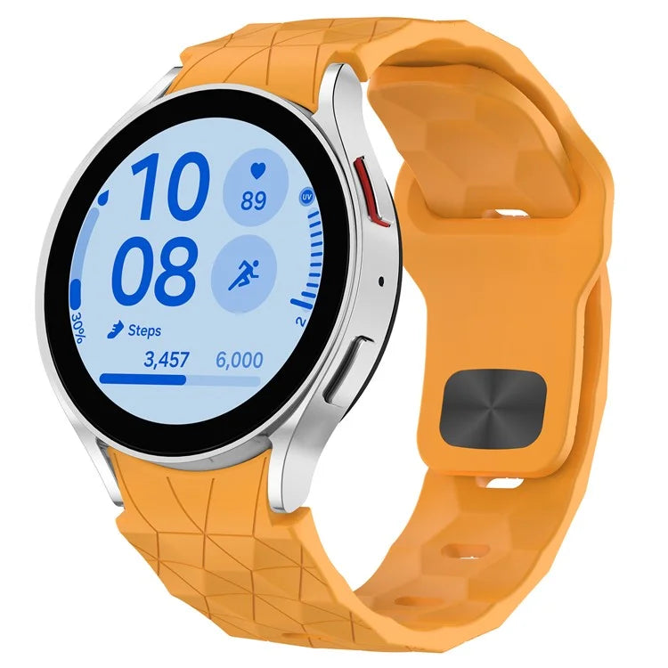 For Samsung Galaxy Watch FE / 7 / 6 / 5 / 4 Watch Band Football Pattern Replacement Silicone Strap