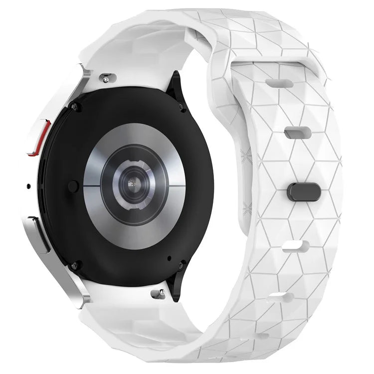 For Samsung Galaxy Watch FE / 7 / 6 / 5 / 4 Watch Band Football Pattern Replacement Silicone Strap