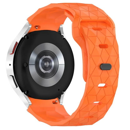 For Samsung Galaxy Watch FE / 7 / 6 / 5 / 4 Watch Band Football Pattern Replacement Silicone Strap