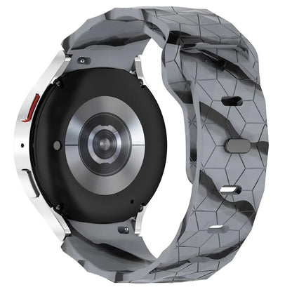 For Samsung Galaxy Watch FE / 7 / 6 / 5 / 4 Watch Band Football Pattern Replacement Silicone Strap