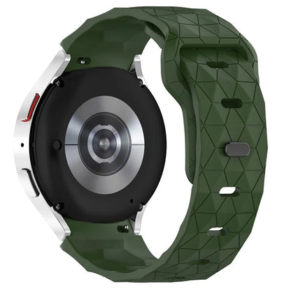 For Samsung Galaxy Watch FE / 7 / 6 / 5 / 4 Watch Band Football Pattern Replacement Silicone Strap