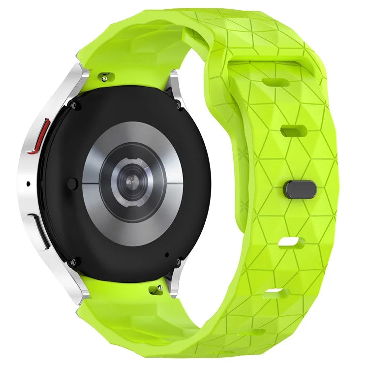 For Samsung Galaxy Watch FE / 7 / 6 / 5 / 4 Watch Band Football Pattern Replacement Silicone Strap