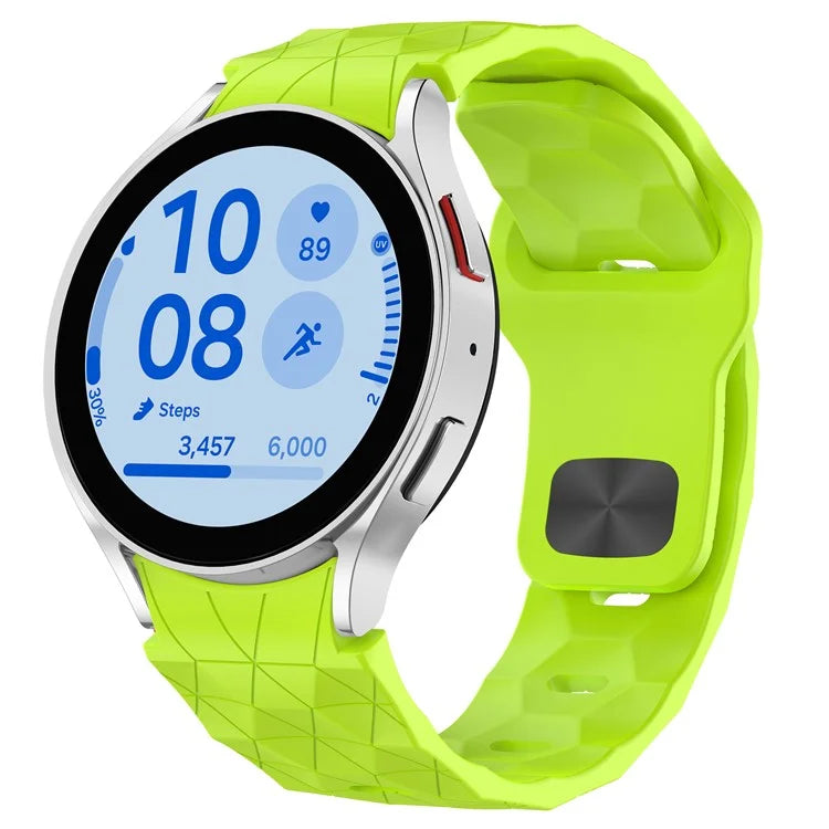 For Samsung Galaxy Watch FE / 7 / 6 / 5 / 4 Watch Band Football Pattern Replacement Silicone Strap