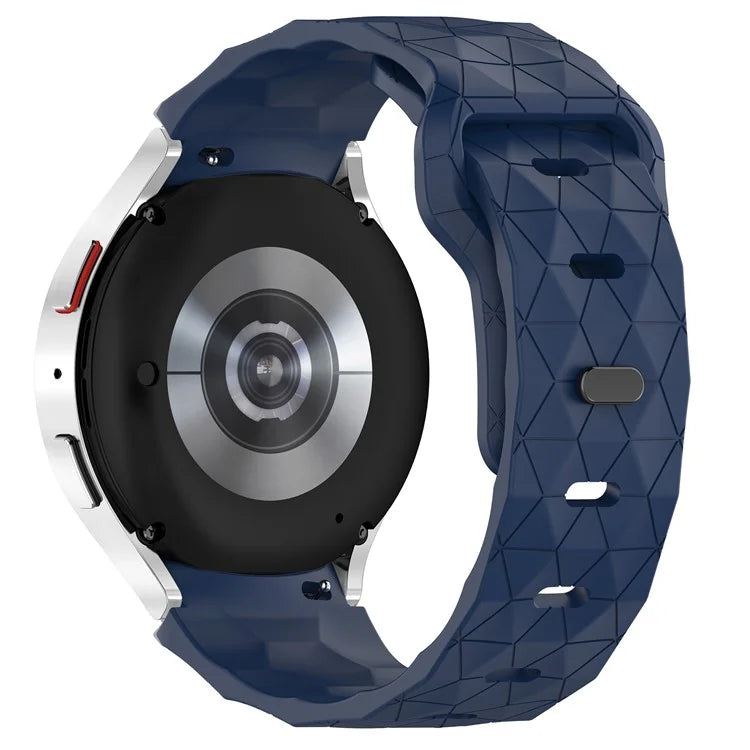 For Samsung Galaxy Watch FE / 7 / 6 / 5 / 4 Watch Band Football Pattern Replacement Silicone Strap