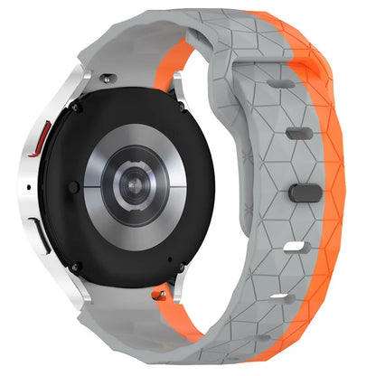 For Samsung Galaxy Watch FE / 7 / 6 / 5 / 4 Watch Band Football Pattern Replacement Silicone Strap