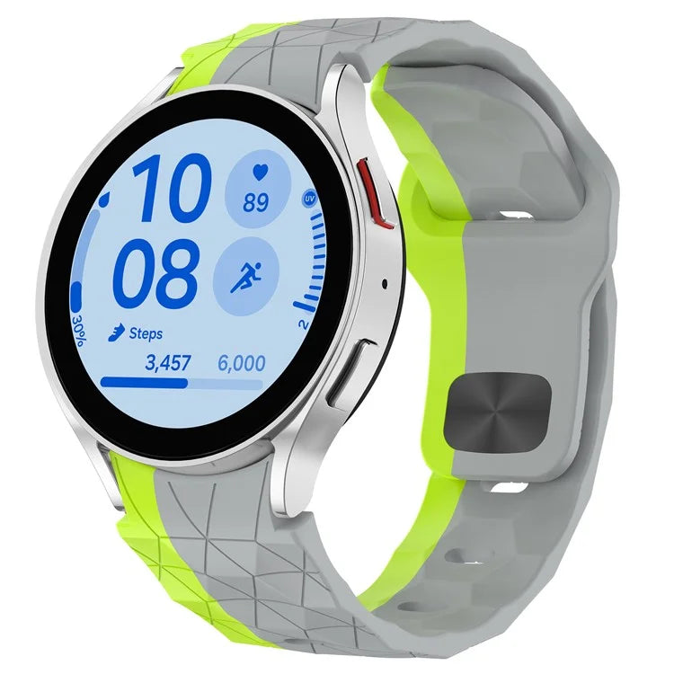 For Samsung Galaxy Watch FE / 7 / 6 / 5 / 4 Watch Band Football Pattern Replacement Silicone Strap
