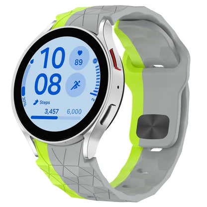 For Samsung Galaxy Watch FE / 7 / 6 / 5 / 4 Watch Band Football Pattern Replacement Silicone Strap