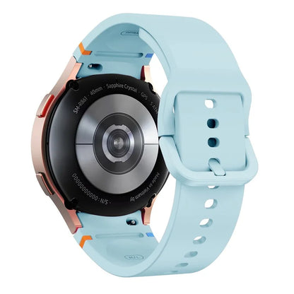 For Samsung Galaxy Watch FE / 7 / 6 / 5 / 4 Stitching Line Decor Watch Band Replacement Silicone Strap