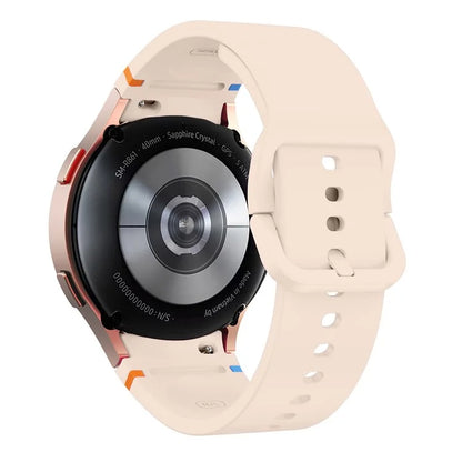For Samsung Galaxy Watch FE / 7 / 6 / 5 / 4 Stitching Line Decor Watch Band Replacement Silicone Strap