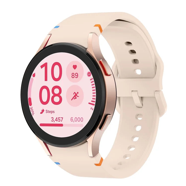 For Samsung Galaxy Watch FE / 7 / 6 / 5 / 4 Stitching Line Decor Watch Band Replacement Silicone Strap