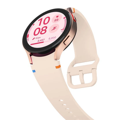 For Samsung Galaxy Watch FE / 7 / 6 / 5 / 4 Stitching Line Decor Watch Band Replacement Silicone Strap