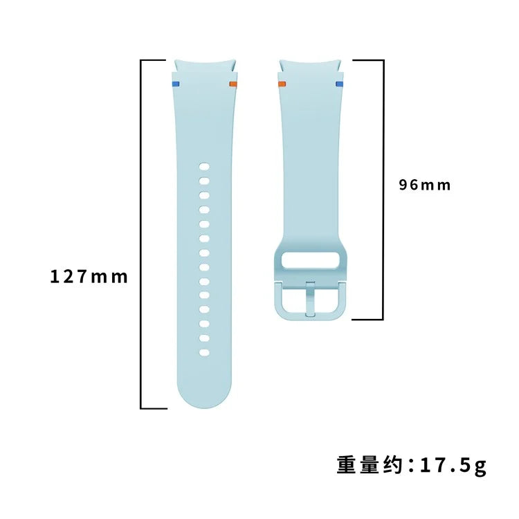 For Samsung Galaxy Watch FE / 7 / 6 / 5 / 4 Stitching Line Decor Watch Band Replacement Silicone Strap