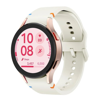 For Samsung Galaxy Watch FE / 7 / 6 / 5 / 4 Stitching Line Decor Watch Band Replacement Silicone Strap