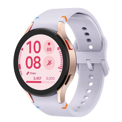 For Samsung Galaxy Watch FE / 7 / 6 / 5 / 4 Stitching Line Decor Watch Band Replacement Silicone Strap