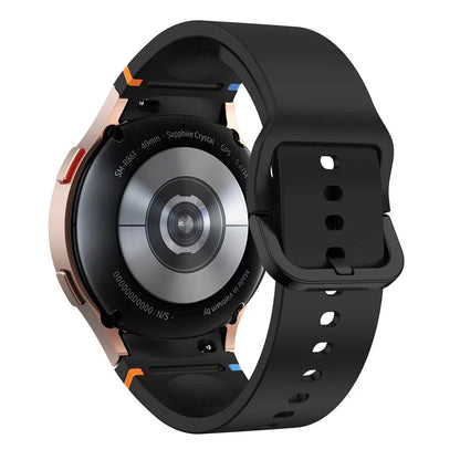 For Samsung Galaxy Watch FE / 7 / 6 / 5 / 4 Stitching Line Decor Watch Band Replacement Silicone Strap