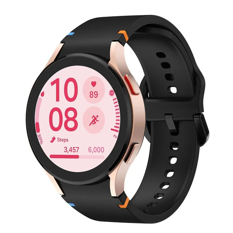 For Samsung Galaxy Watch FE / 7 / 6 / 5 / 4 Stitching Line Decor Watch Band Replacement Silicone Strap