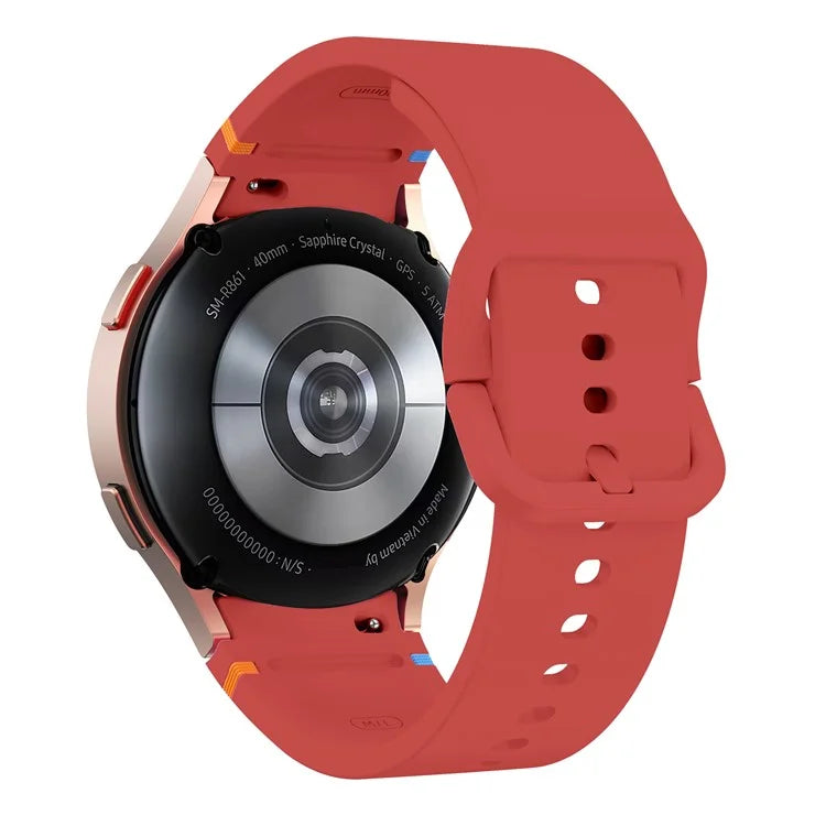 For Samsung Galaxy Watch FE / 7 / 6 / 5 / 4 Stitching Line Decor Watch Band Replacement Silicone Strap