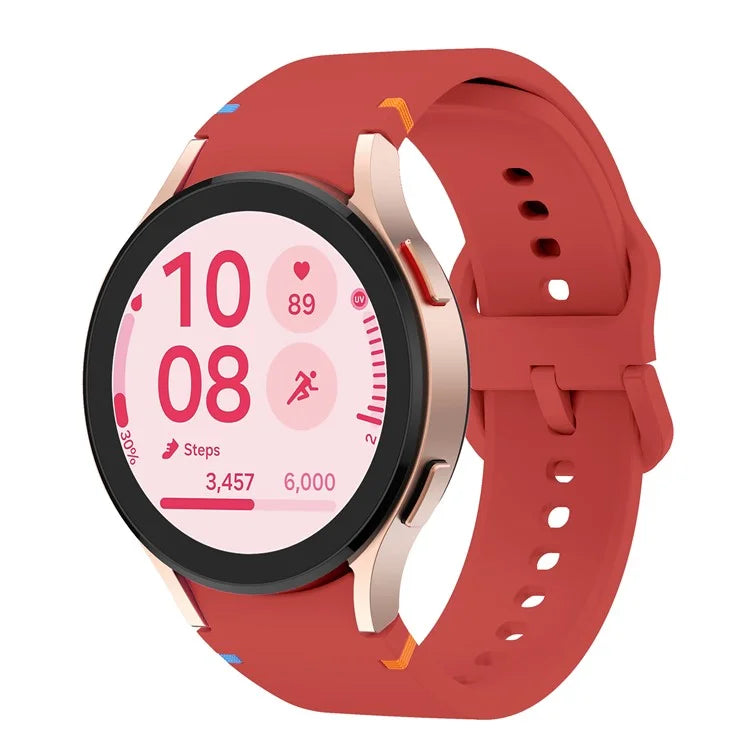 For Samsung Galaxy Watch FE / 7 / 6 / 5 / 4 Stitching Line Decor Watch Band Replacement Silicone Strap