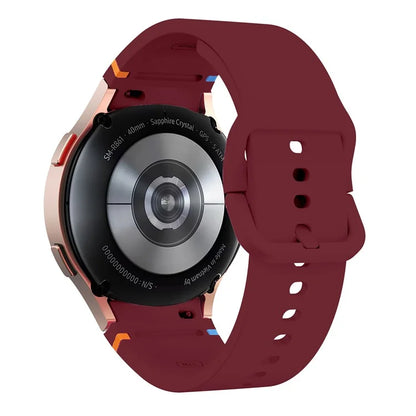 For Samsung Galaxy Watch FE / 7 / 6 / 5 / 4 Stitching Line Decor Watch Band Replacement Silicone Strap