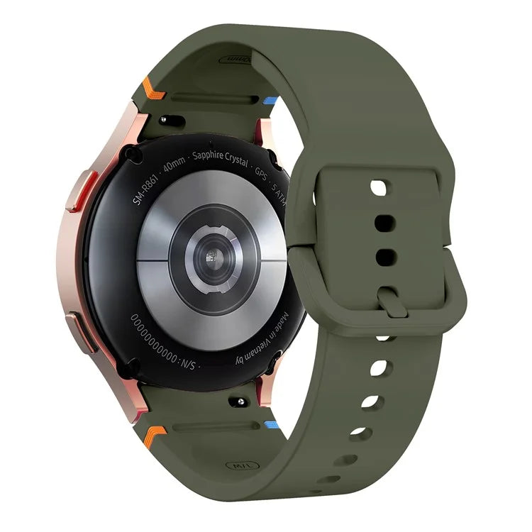 For Samsung Galaxy Watch FE / 7 / 6 / 5 / 4 Stitching Line Decor Watch Band Replacement Silicone Strap