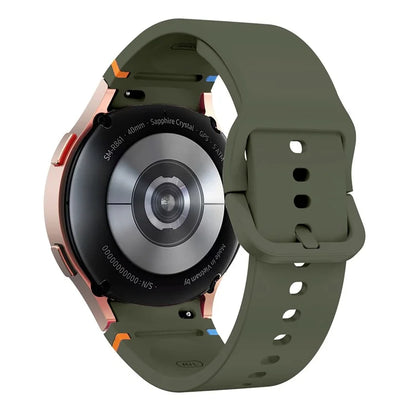 For Samsung Galaxy Watch FE / 7 / 6 / 5 / 4 Stitching Line Decor Watch Band Replacement Silicone Strap