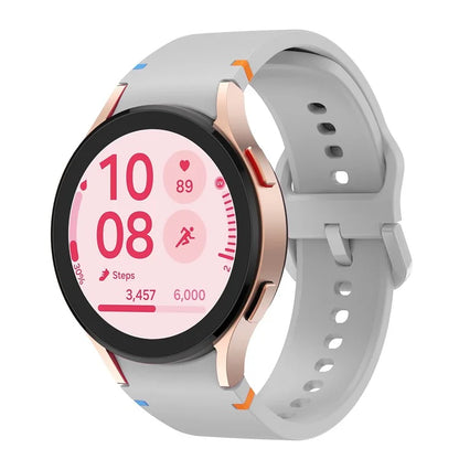For Samsung Galaxy Watch FE / 7 / 6 / 5 / 4 Stitching Line Decor Watch Band Replacement Silicone Strap