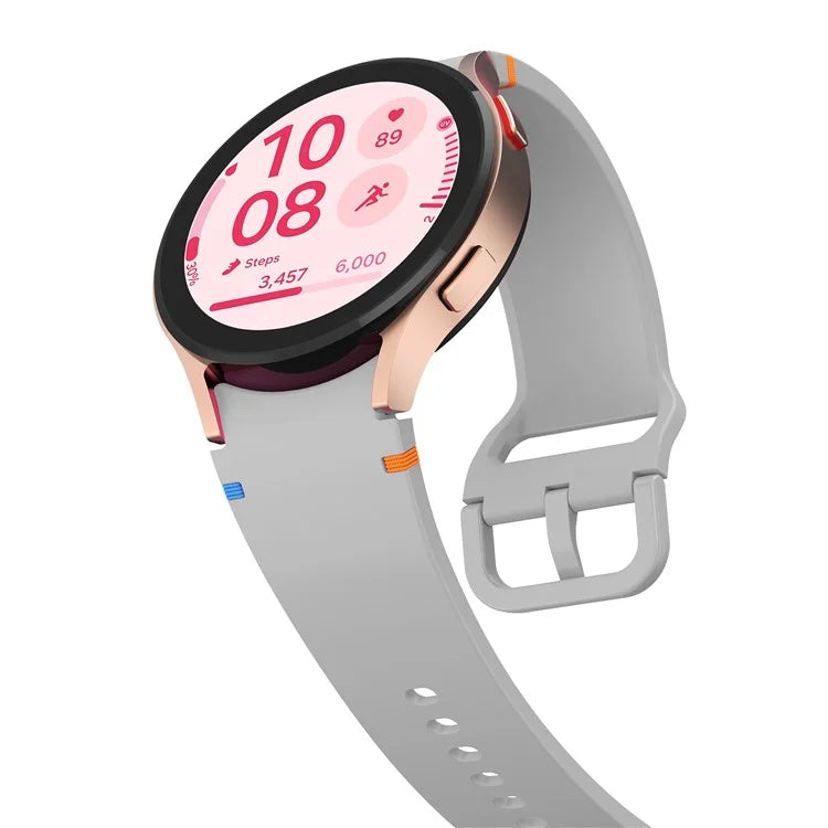 For Samsung Galaxy Watch FE / 7 / 6 / 5 / 4 Stitching Line Decor Watch Band Replacement Silicone Strap