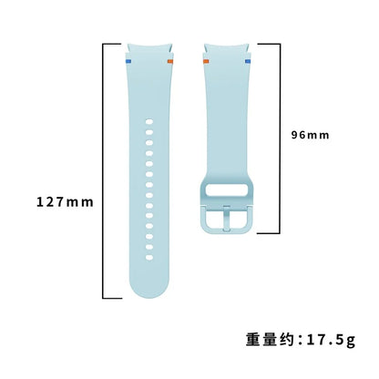 For Samsung Galaxy Watch FE / 7 / 6 / 5 / 4 Stitching Line Decor Watch Band Replacement Silicone Strap