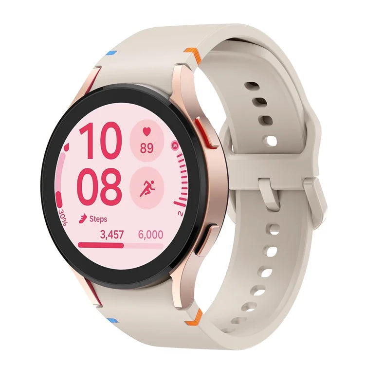 For Samsung Galaxy Watch FE / 7 / 6 / 5 / 4 Stitching Line Decor Watch Band Replacement Silicone Strap