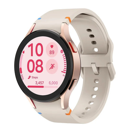 For Samsung Galaxy Watch FE / 7 / 6 / 5 / 4 Stitching Line Decor Watch Band Replacement Silicone Strap