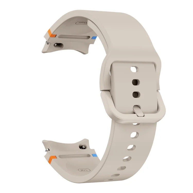 For Samsung Galaxy Watch FE / 7 / 6 / 5 / 4 Stitching Line Decor Watch Band Replacement Silicone Strap