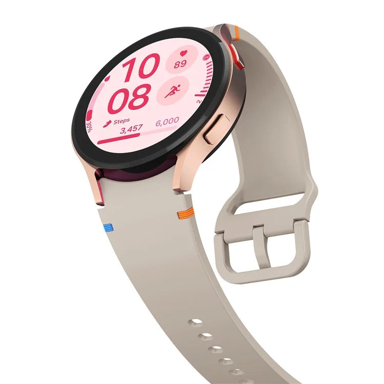 For Samsung Galaxy Watch FE / 7 / 6 / 5 / 4 Stitching Line Decor Watch Band Replacement Silicone Strap