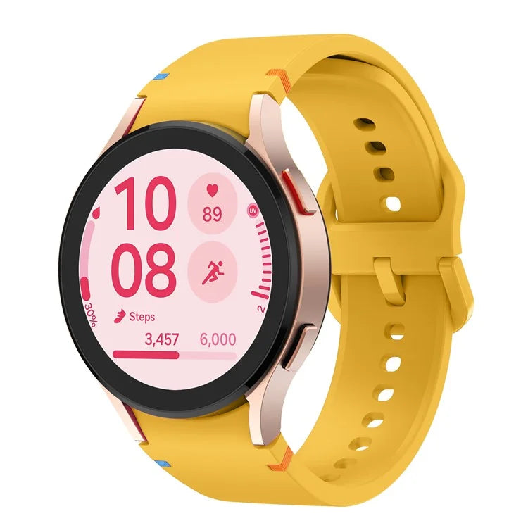 For Samsung Galaxy Watch FE / 7 / 6 / 5 / 4 Stitching Line Decor Watch Band Replacement Silicone Strap