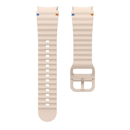 For Samsung Galaxy Watch FE / 7 / 6 / 5 / 4 Wave Design Watch Band Stitching Line Decor Silicone Strap
